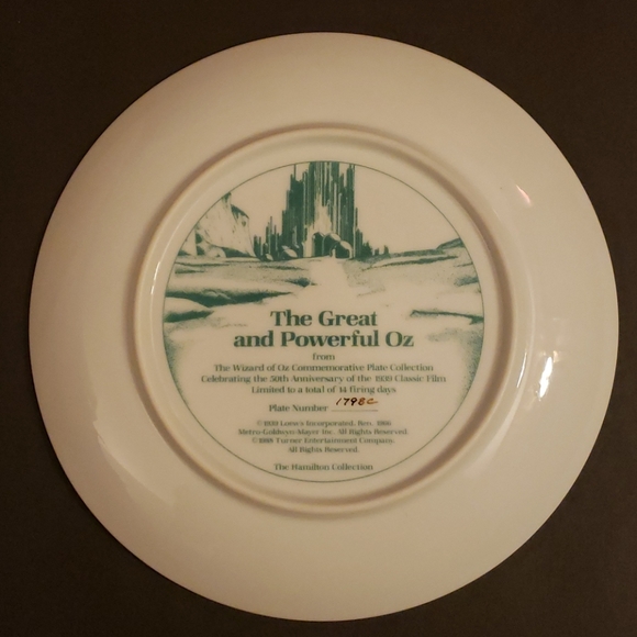 The Wizard of Oz commemorative plate - Picture 2 of 2